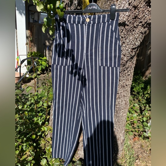 Garage Pants - Navy striped pants